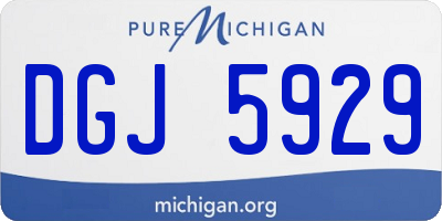 MI license plate DGJ5929