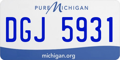 MI license plate DGJ5931