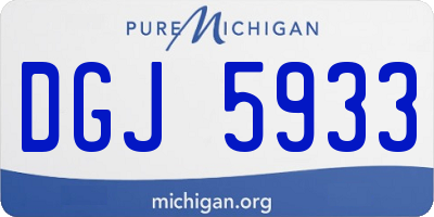 MI license plate DGJ5933