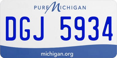 MI license plate DGJ5934