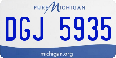 MI license plate DGJ5935