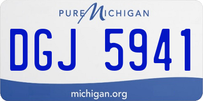 MI license plate DGJ5941