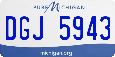 MI license plate DGJ5943
