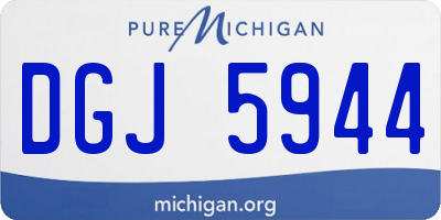 MI license plate DGJ5944