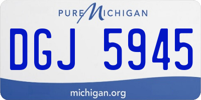 MI license plate DGJ5945