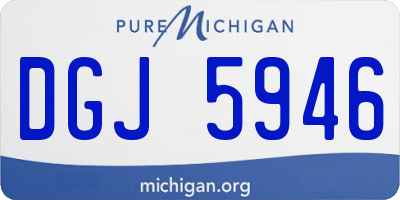 MI license plate DGJ5946