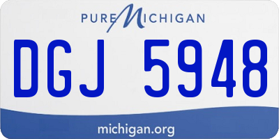 MI license plate DGJ5948