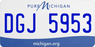 MI license plate DGJ5953