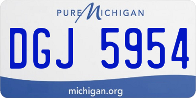 MI license plate DGJ5954