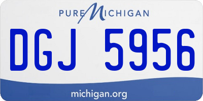 MI license plate DGJ5956