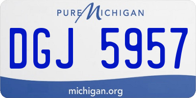 MI license plate DGJ5957