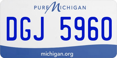 MI license plate DGJ5960