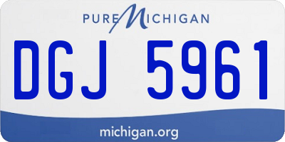 MI license plate DGJ5961