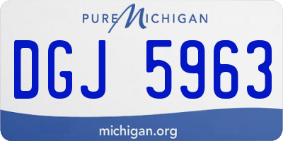 MI license plate DGJ5963