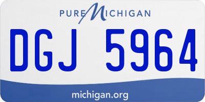 MI license plate DGJ5964