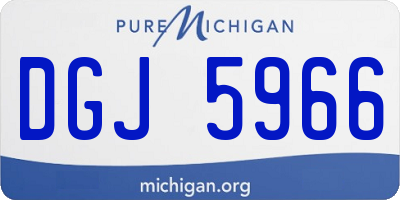 MI license plate DGJ5966