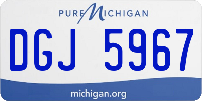 MI license plate DGJ5967