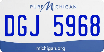 MI license plate DGJ5968