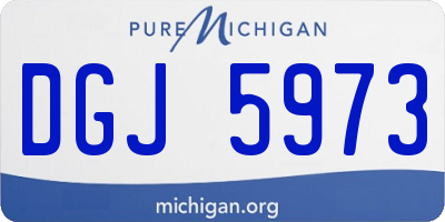 MI license plate DGJ5973