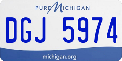 MI license plate DGJ5974