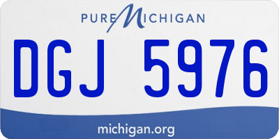 MI license plate DGJ5976
