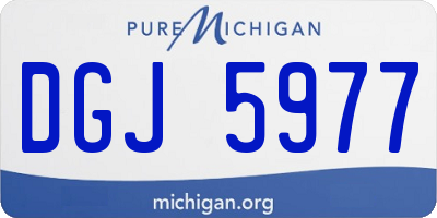 MI license plate DGJ5977