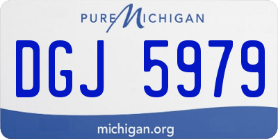 MI license plate DGJ5979