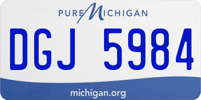 MI license plate DGJ5984