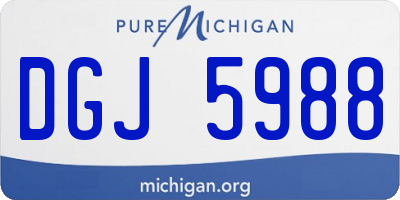 MI license plate DGJ5988