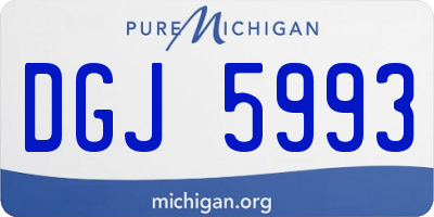 MI license plate DGJ5993