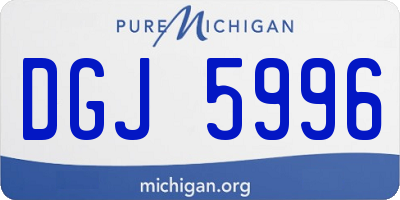 MI license plate DGJ5996