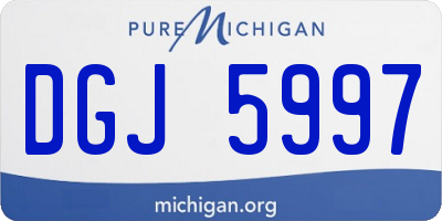 MI license plate DGJ5997