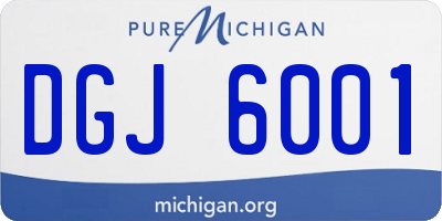 MI license plate DGJ6001