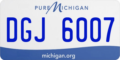 MI license plate DGJ6007