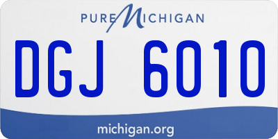 MI license plate DGJ6010
