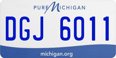 MI license plate DGJ6011