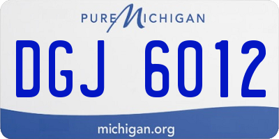 MI license plate DGJ6012