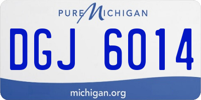 MI license plate DGJ6014