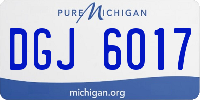 MI license plate DGJ6017