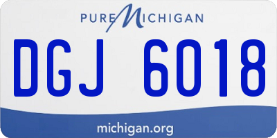 MI license plate DGJ6018