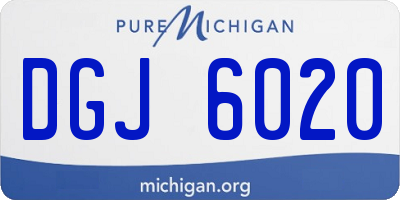 MI license plate DGJ6020