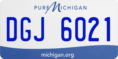 MI license plate DGJ6021