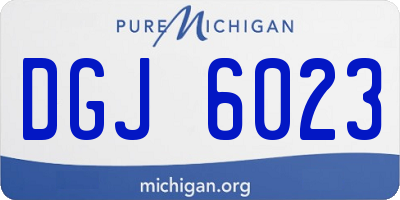 MI license plate DGJ6023