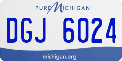 MI license plate DGJ6024