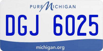 MI license plate DGJ6025
