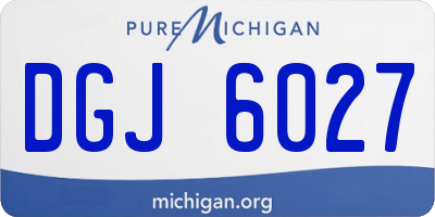 MI license plate DGJ6027