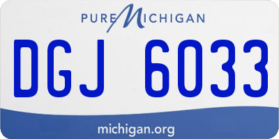 MI license plate DGJ6033