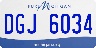 MI license plate DGJ6034