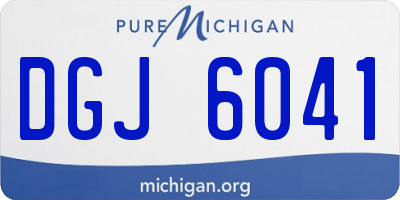 MI license plate DGJ6041