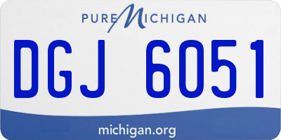 MI license plate DGJ6051